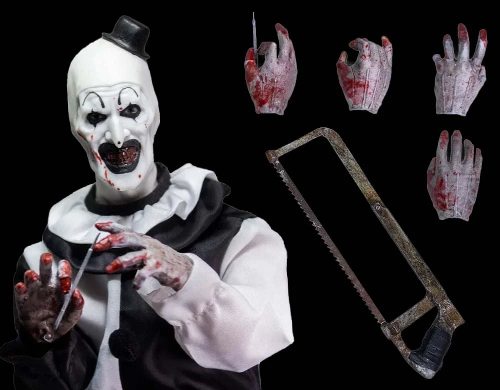 Trick or Treat Studios - Officially Licensed Terrifier Art the Clown - 12" Poseable Action Figure 1:6 Scale - Lord Grimley's Manor