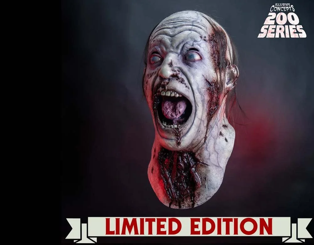 Trick or Treat Studios - Officially Licensed Illusive Concepts 200 Series Rotting Ralph - Retro Halloween Latex Mask - Lord Grimley's Manor