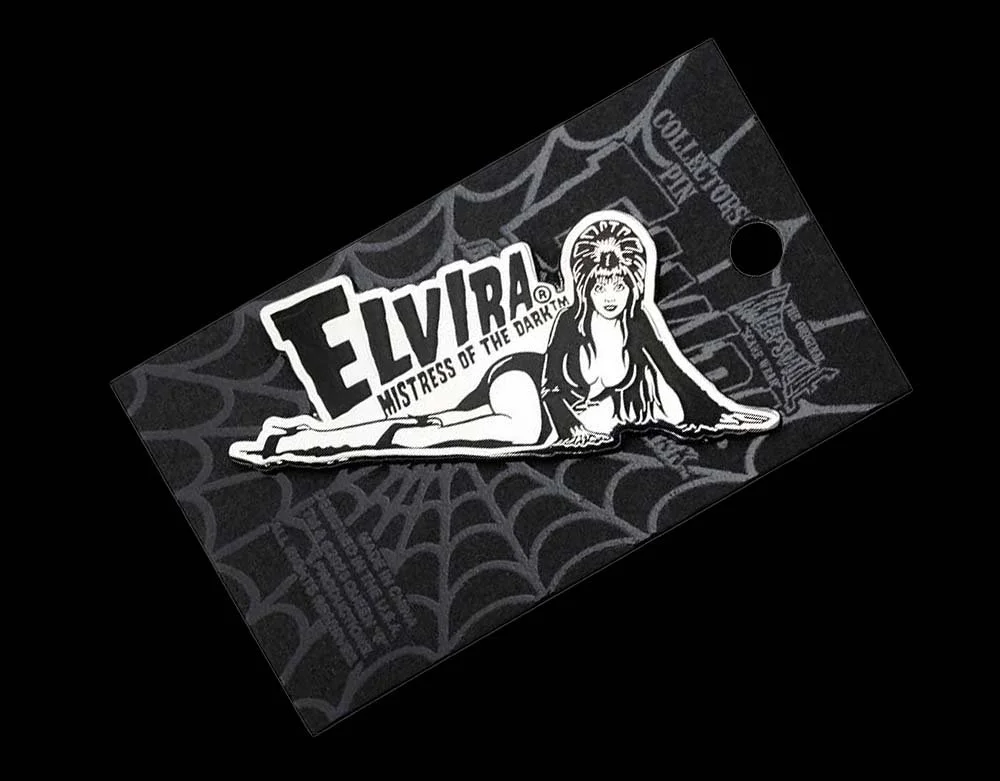 Kreepsville 666 - Elvira Lay Down Chrome - Enamel Pin - Lord Grimley's Manor