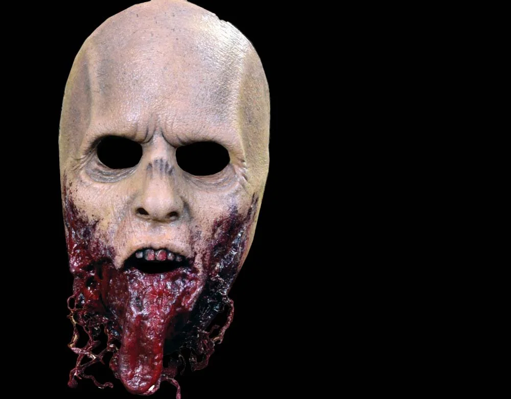 Officially Licensed AMC Walking Dead - Jawless Walker Zombie Halloween Latex Half-Mask - Lord Grimley's Manor