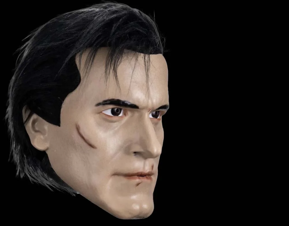 Trick or Treat Studios - Officially Licensed Army of Darkness Ash - Halloween Deluxe Injection Retro Mask - Lord Grimley's Manor