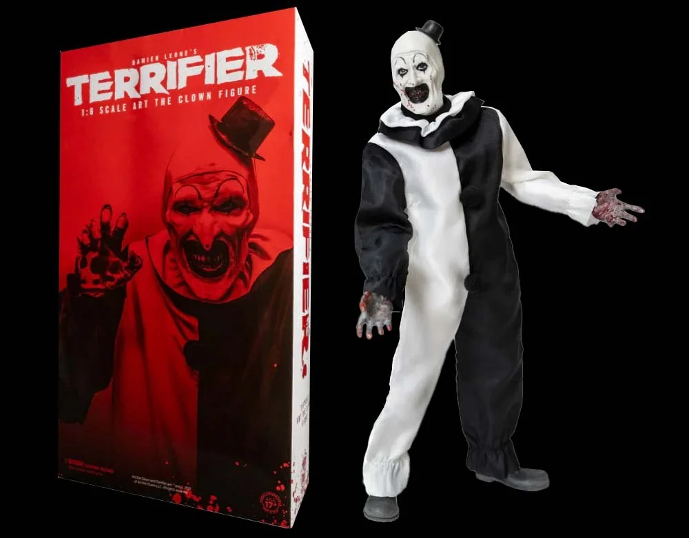 Trick or Treat Studios - Officially Licensed Terrifier Art the Clown - 12" Poseable Action Figure 1:6 Scale - Lord Grimley's Manor