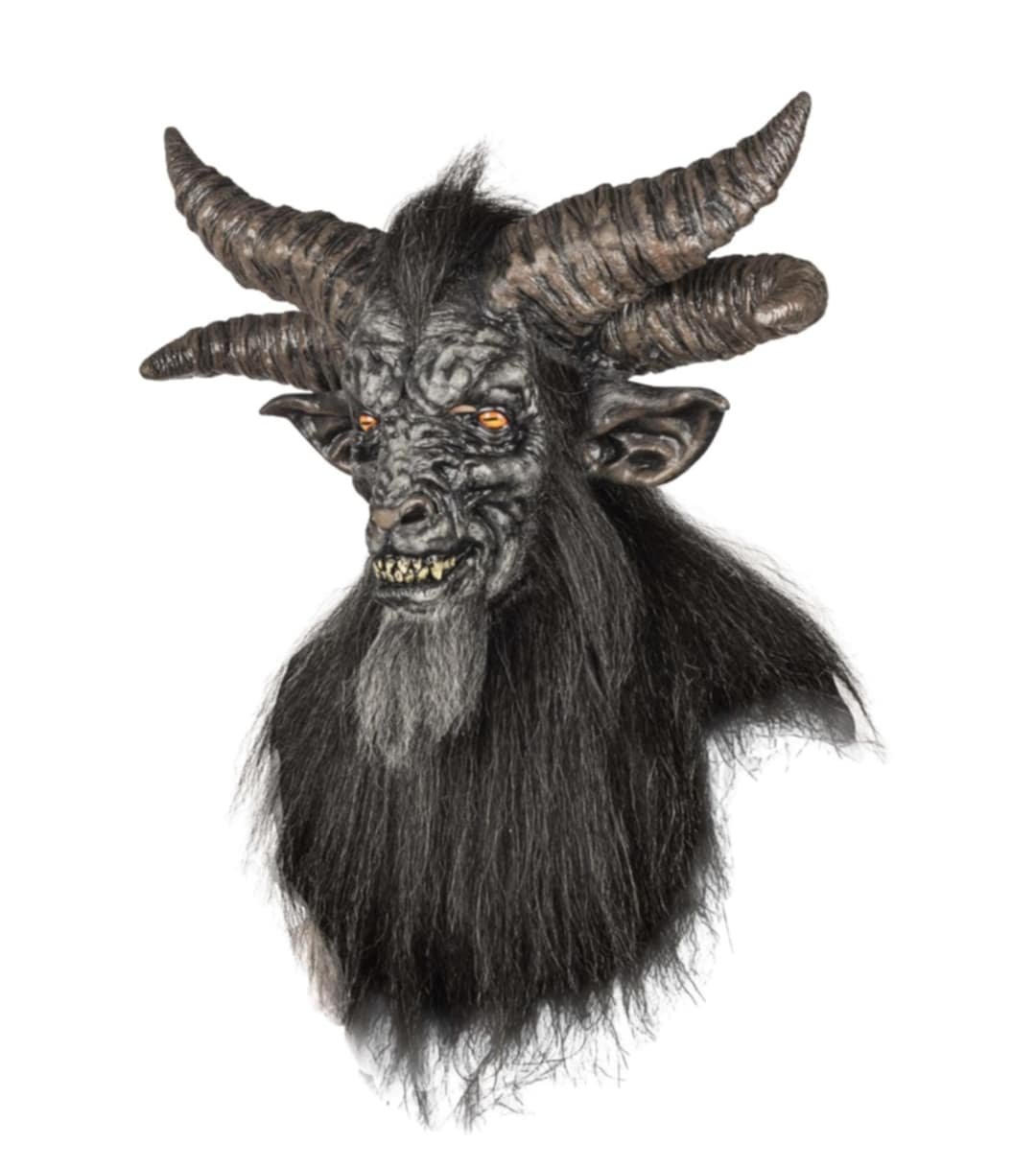Ghoulish Productions - Officially Licensed Baphomet - Demon Monster Mask - Halloween Latex Mask - Lord Grimley's Manor