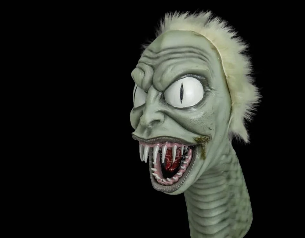 Trick or Treat Studios - Officially Licensed Beetlejuice Snake Halloween Vinyl Puppet Prop - Lord Grimley's Manor