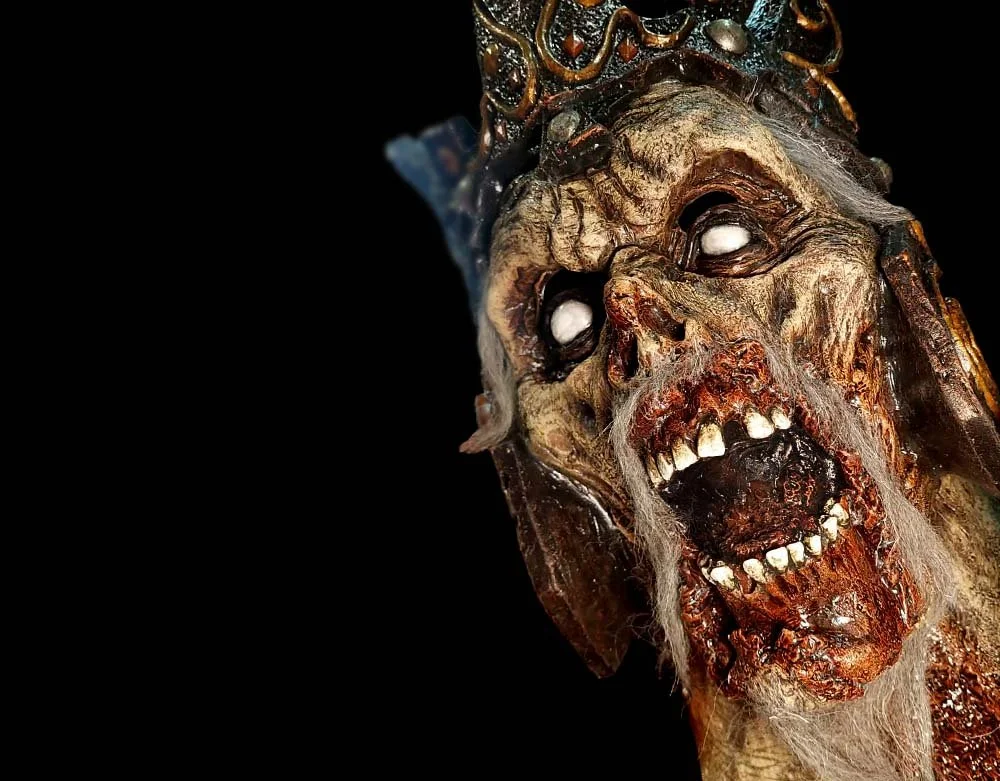 Ghoulish Productions - The Undead Lord - Undead Litch King Halloween Latex Mask - Lord Grimley's Manor