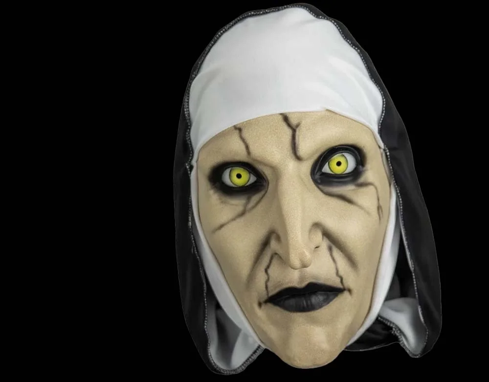 Trick or Treat Studios - Officially Licensed The Nun Valak The Conjuring - Halloween Deluxe Injection Retro Mask - Lord Grimley's Manor
