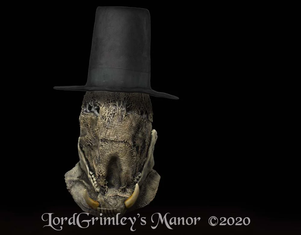 Trick or Treat Studios - Officially Licensed Creepshow TV Series Scarecrow Halloween Latex Mask - Lord Grimley's Manor
