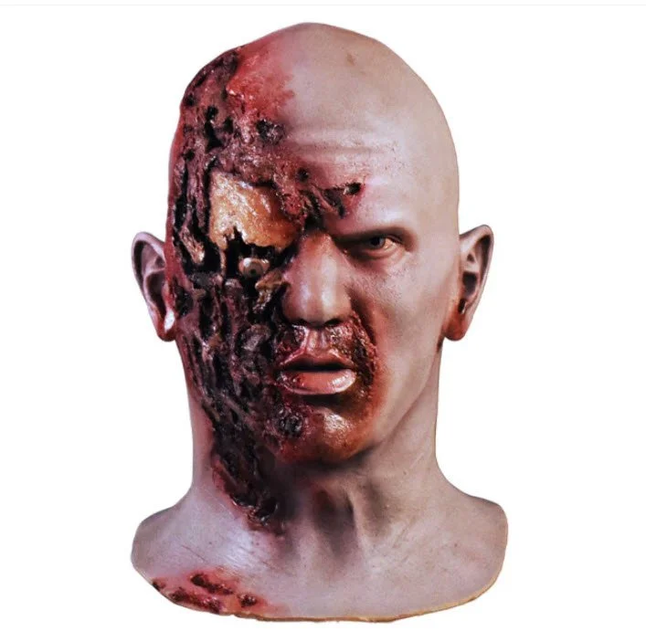Trick or Treat Studios - Officially Licensed - Dawn of the Dead Airport Zombie - Halloween Latex Mask - Lord Grimey's Manor