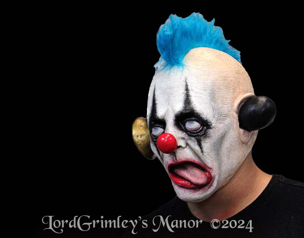 Ghoulish Productions - Bugle Horn Killer Clown - Halloween Latex Mask - Lord Grimley's Manor