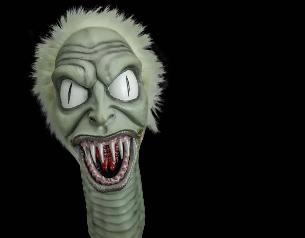 Trick or Treat Studios - Officially Licensed Beetlejuice Snake Halloween Vinyl Puppet Prop - Lord Grimley's Manor