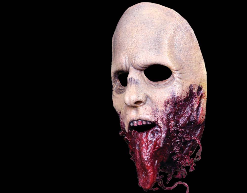 Officially Licensed AMC Walking Dead - Jawless Walker Zombie Halloween Latex Half-Mask - Lord Grimley's Manor