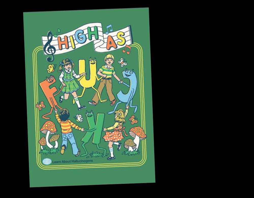 Ephemera Halloween - High As Fuck - Vintage Magnet - Lord Grimley's Manor