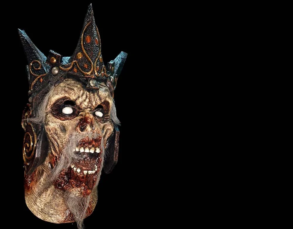 Ghoulish Productions - The Undead Lord - Undead Litch King Halloween Latex Mask - Lord Grimley's Manor