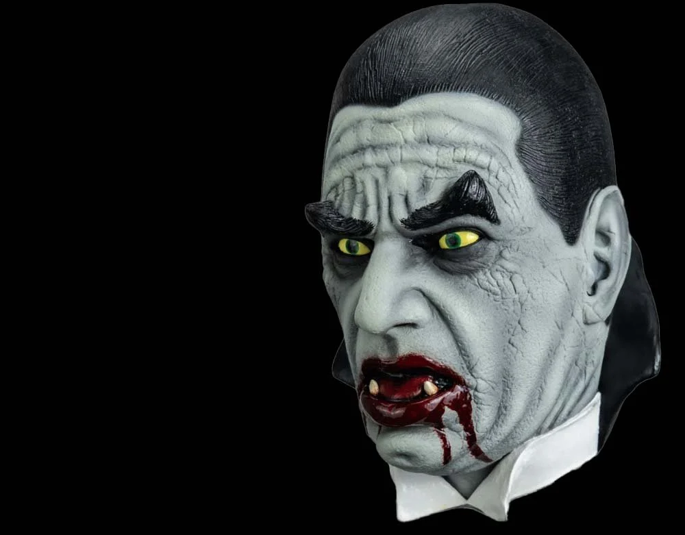Trick or Treat Studios - Officially Licensed Illusive Concepts 200 Series Dracula - Retro Halloween Latex Mask - Lord Grimley's Manor