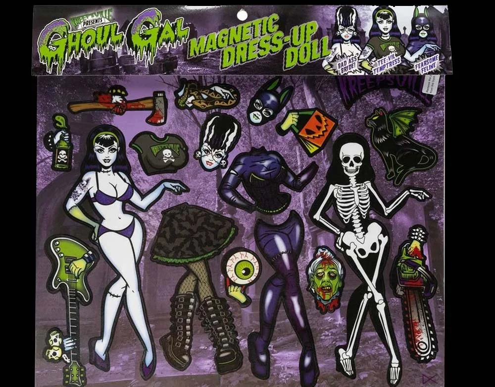 Kreepsville 666 - Ghoul Gal Dress Up Magnet Kit - Lord Grimley's Manor