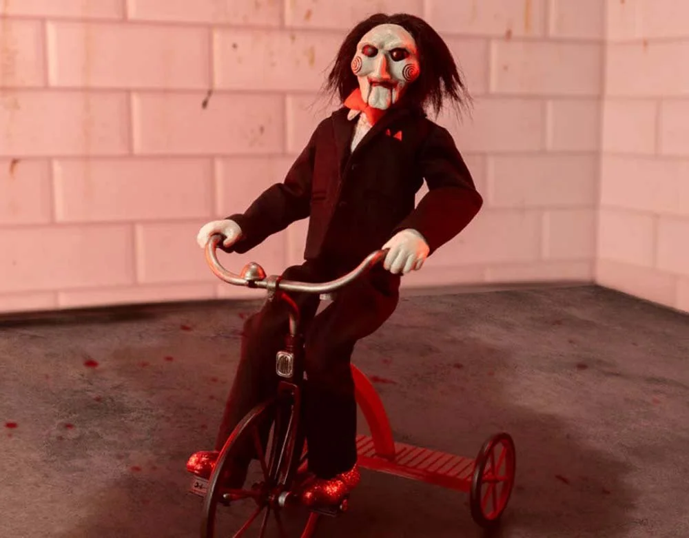 Trick or Treat Studios - Officially Licensed Saw Billy Puppet on Tricycle Figure - Lord Grimley's Manor
