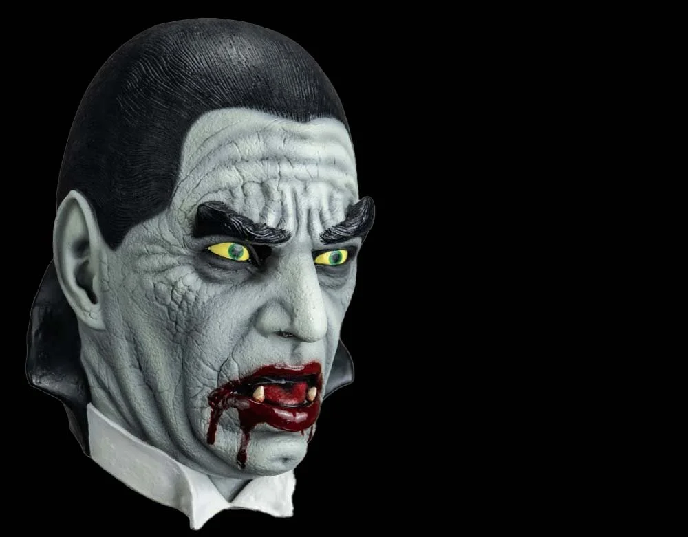Trick or Treat Studios - Officially Licensed Illusive Concepts 200 Series Dracula - Retro Halloween Latex Mask - Lord Grimley's Manor