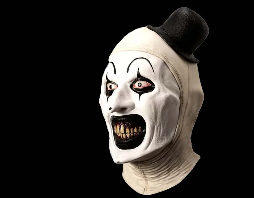 Tinsley Studio - Terrifier 3 - Killer Art the Clown Clean Variant - Halloween Latex Mask - Lord Grimley's Manor