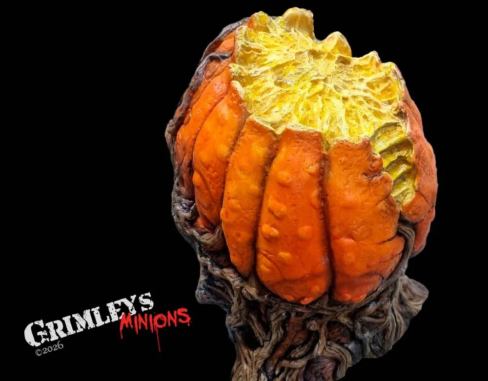 Lord Grimley's Manor - Wrath Pumpkin Scarecrow Gloves Combo - Exclusive Halloween Latex Mask