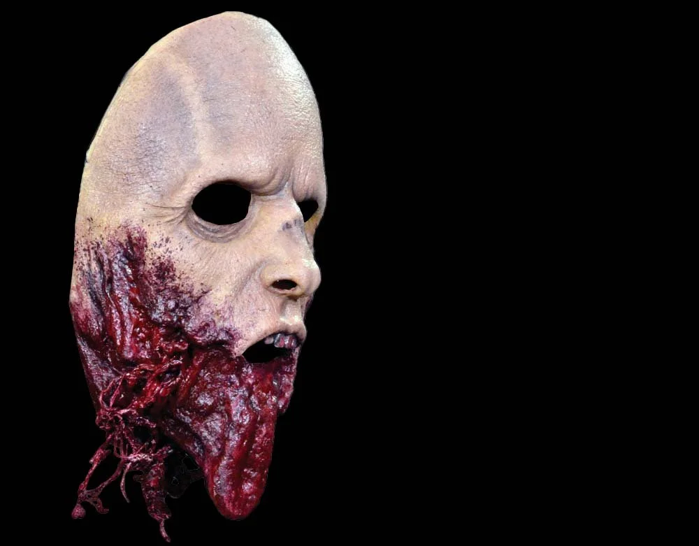 Officially Licensed AMC Walking Dead - Jawless Walker Zombie Halloween Latex Half-Mask - Lord Grimley's Manor