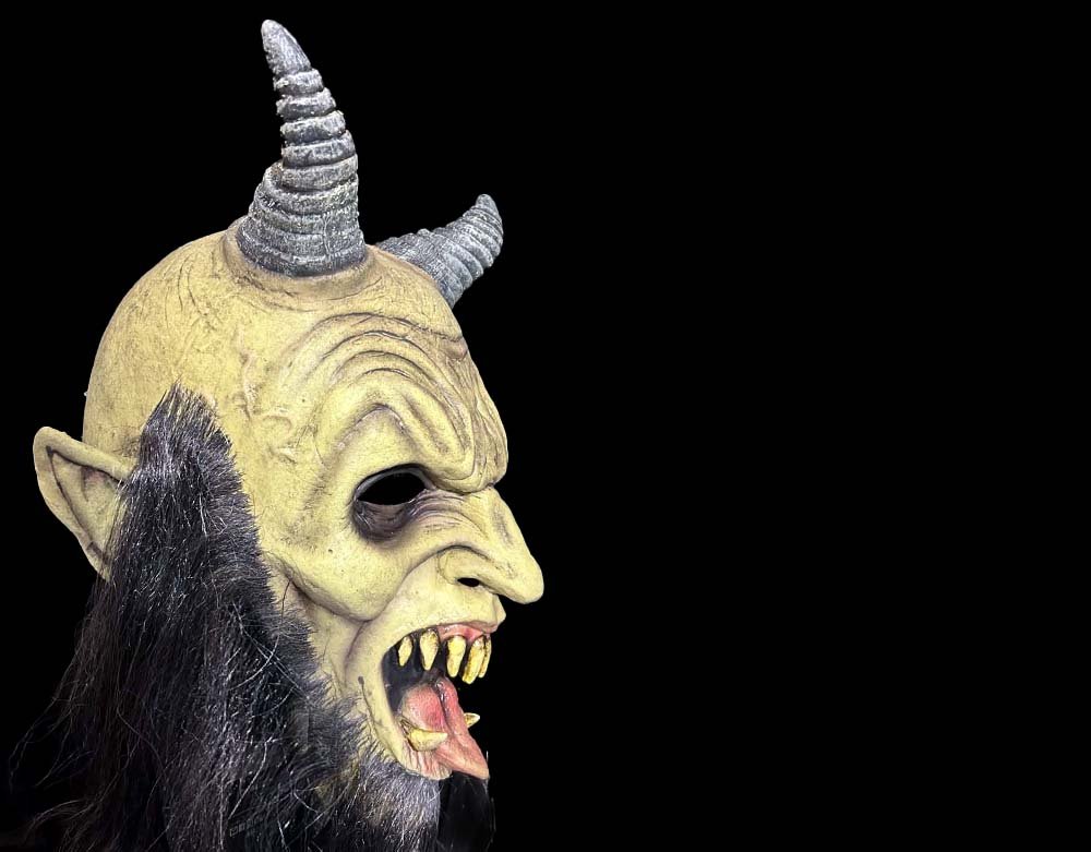 Oktober Studios - Krampus Standard Latex Halloween Mask - Halloween Latex Mask - Lord Grimley's Manor