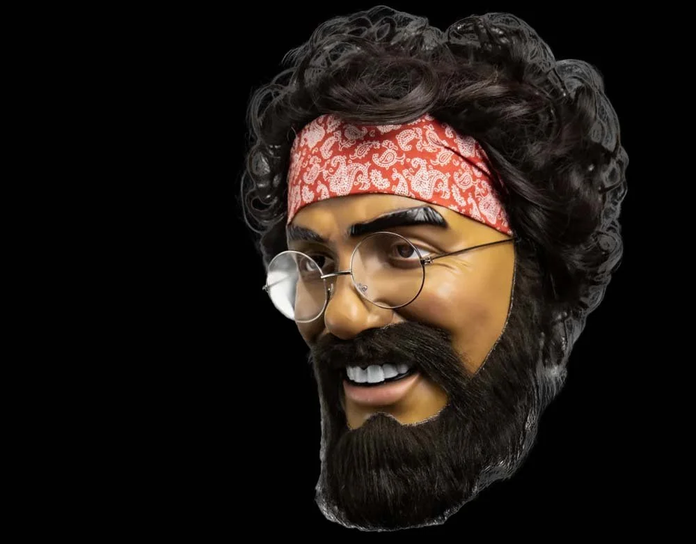 Trick or Treat Studios - Officially Licensed Tommy Chong - Halloween Deluxe Injection Retro Mask - Up In Smoke - Lord Grimley's Manor