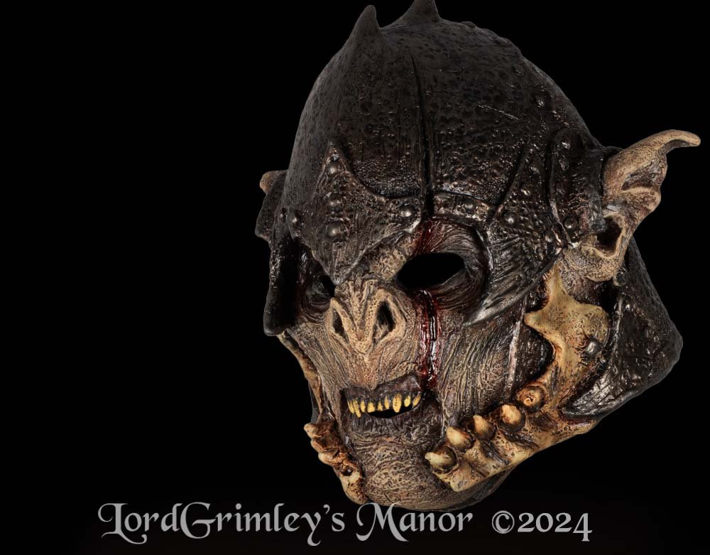 Ghoulish Productions - Skull Splitter Warrior Orc - Halloween Latex Orc Mask - Lord Grimley's Manor