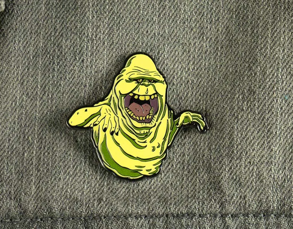 Trick or Treat Studios - Officially Licensed Ghostbusters Slimer - Glow in the Dark Enamel Pin - Lord Grimley's Manor