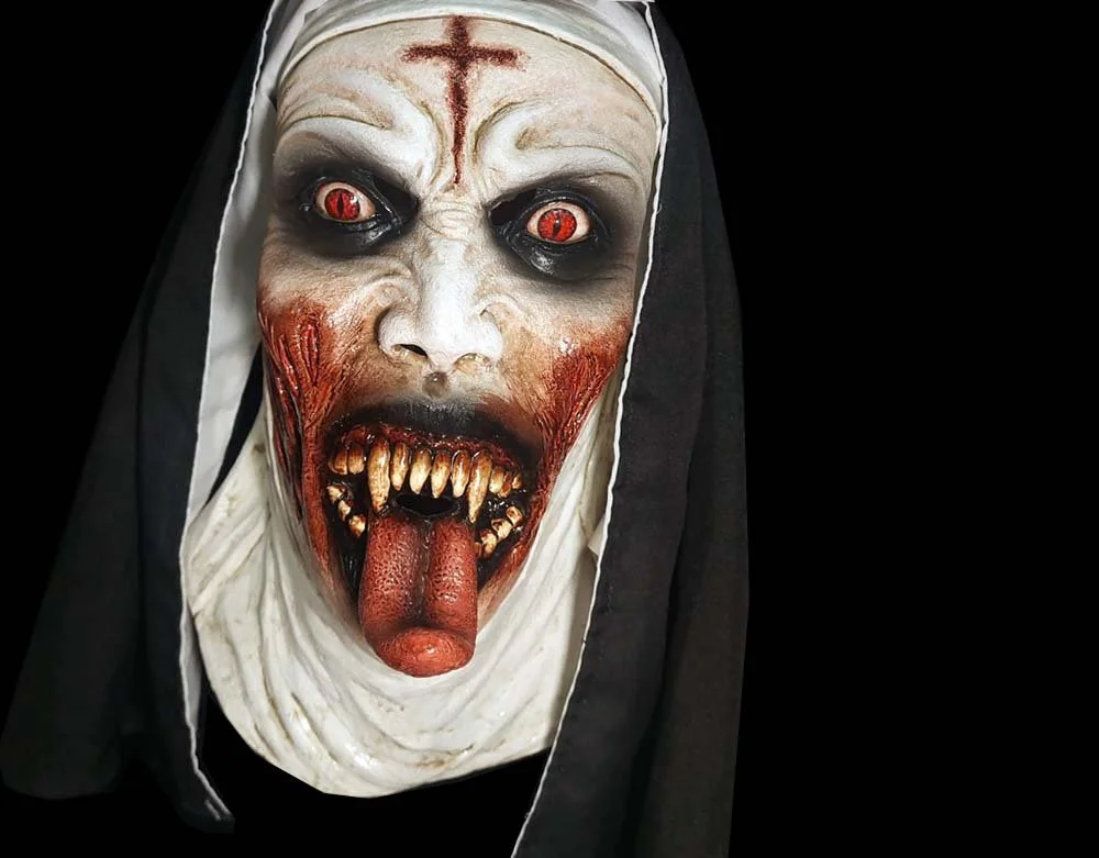 Ghoulish Productions - Possessed Nun Sister Martha - Halloween Mask - Lord Grimley's Manor