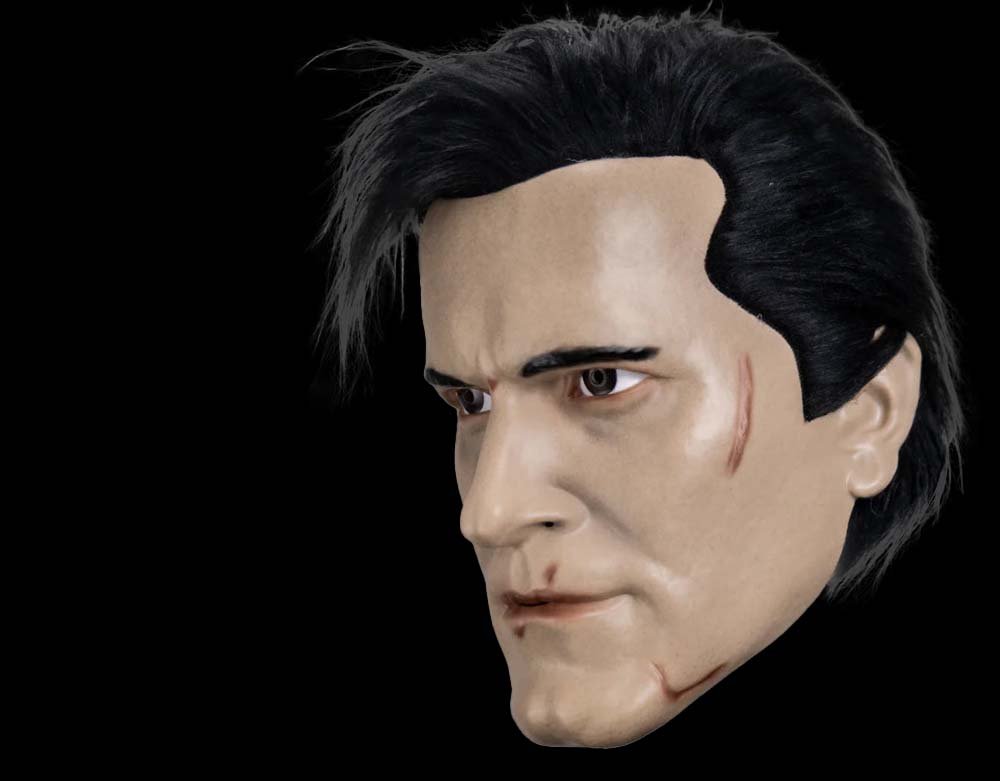 Trick or Treat Studios - Officially Licensed Army of Darkness Ash - Halloween Deluxe Injection Retro Mask - Lord Grimley's Manor