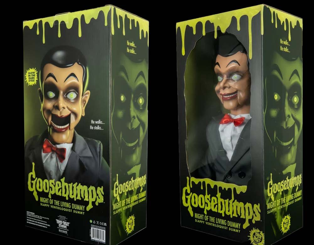 Trick or Treat Studios - Officially Licensed Goosebumps Slappy Dummy Prop Halloween Plastic Puppet Prop - Lord Grimley's Manor