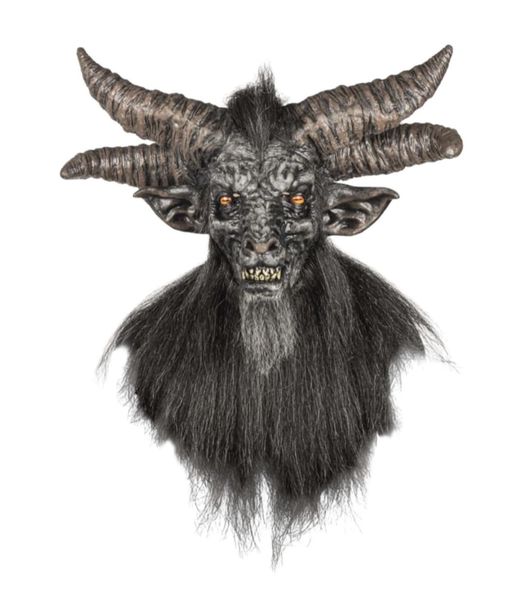 Ghoulish Productions - Officially Licensed Baphomet - Demon Monster Mask - Halloween Latex Mask - Lord Grimley's Manor