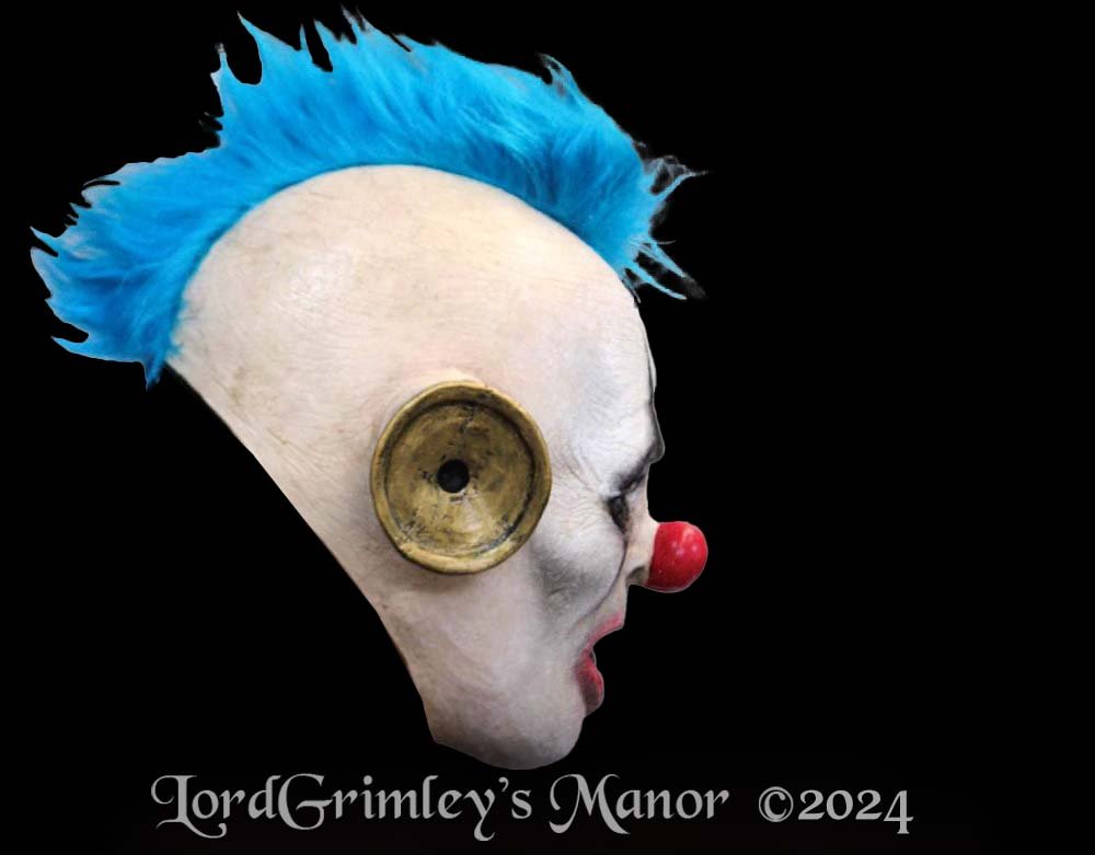 Ghoulish Productions - Bugle Horn Killer Clown - Halloween Latex Mask - Lord Grimley's Manor