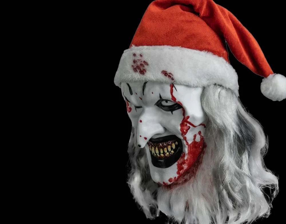 Trick or Treat Studios - Officially Licensed Terrifier 3 - Santa Bloody Art The Clown Halloween Injection Mask - Lord Grimley's Manor