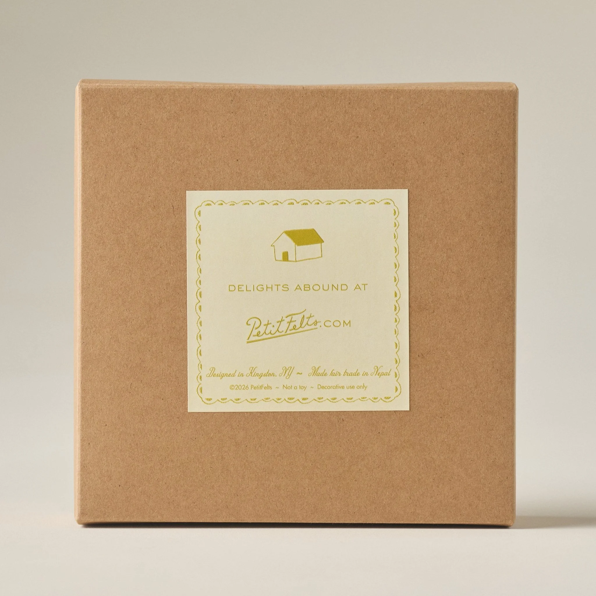 Back label view of the PetitFelts Citrus Christmas ornament set