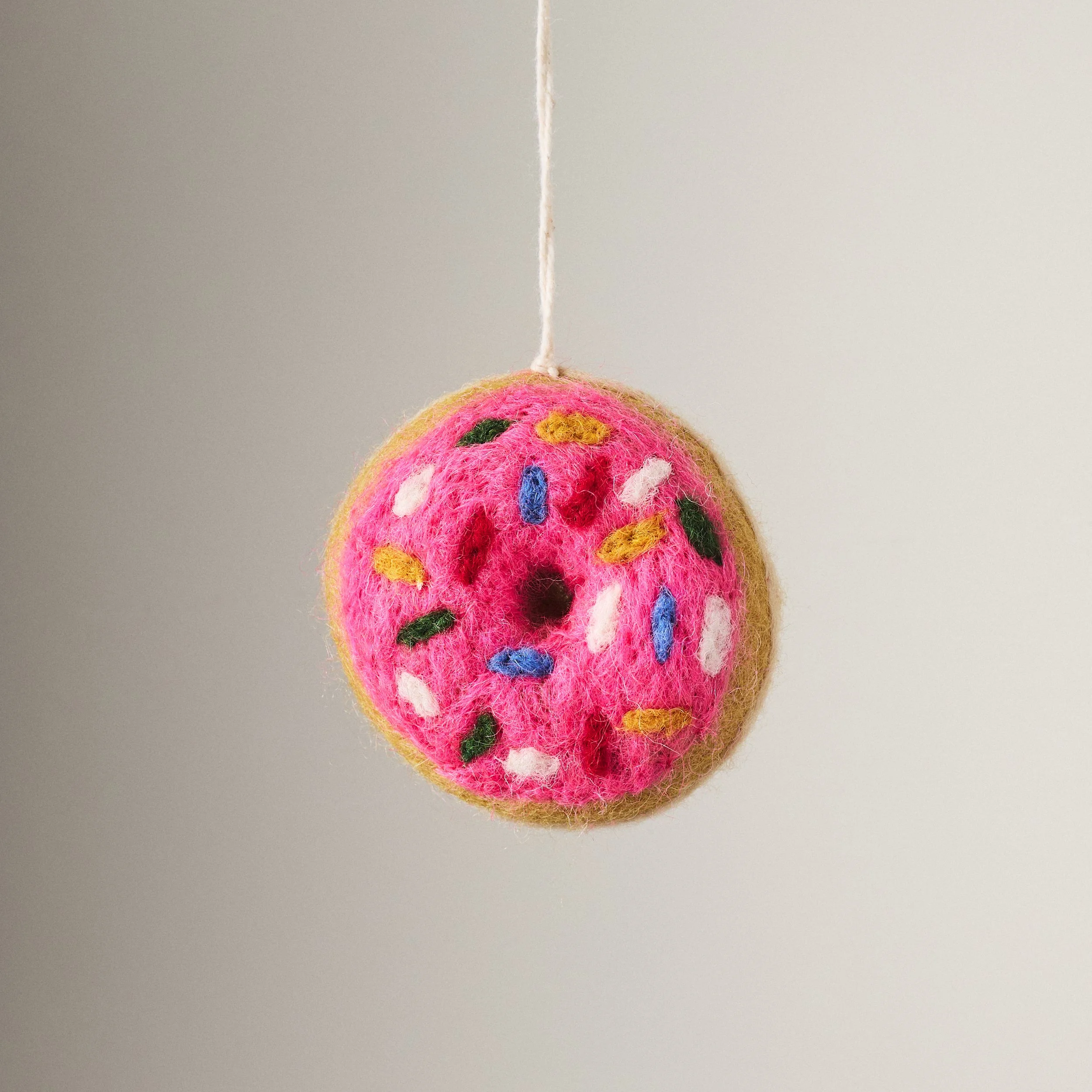 Pink Glazed Donut Ornament