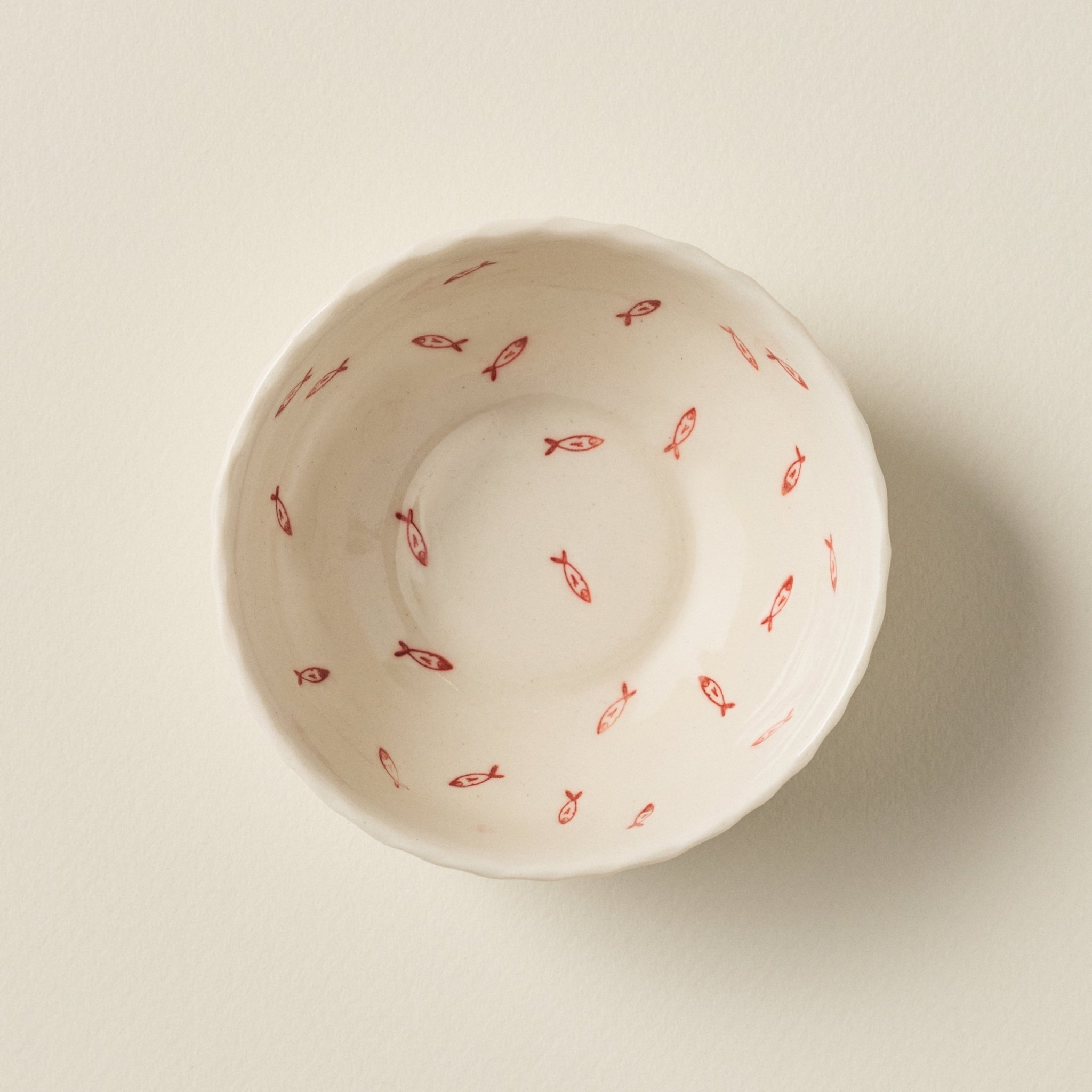 Petite Julian Bowl - Vermillion & Natural