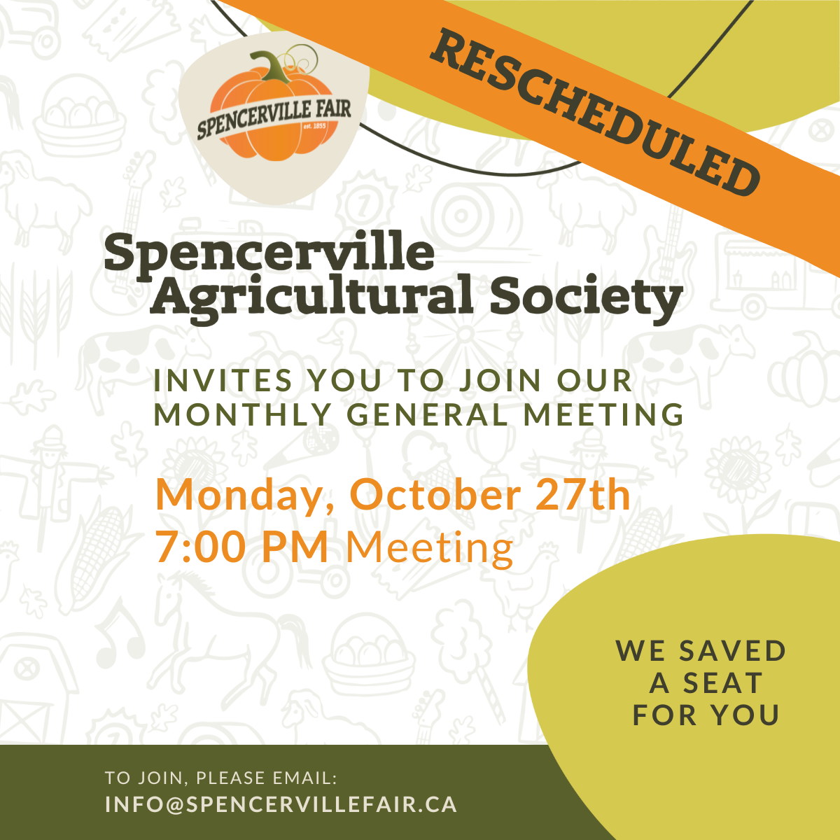 Spencerville Agricultural Society, October Meeting