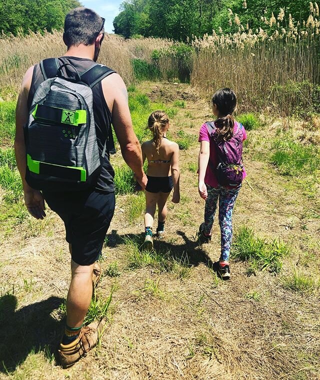 Another hiking adventure... almost 3 hours of exploring Sourland Reserve.. made hiking trails of our own.. came out without one tick (thanks to &ldquo;one with nature&rdquo; natural bug repellant 😉 @mothersbynature) , not one complaint even with mud