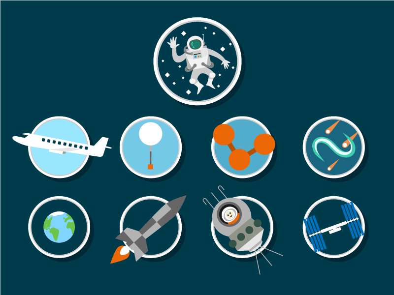 Walk to the ISS Icons