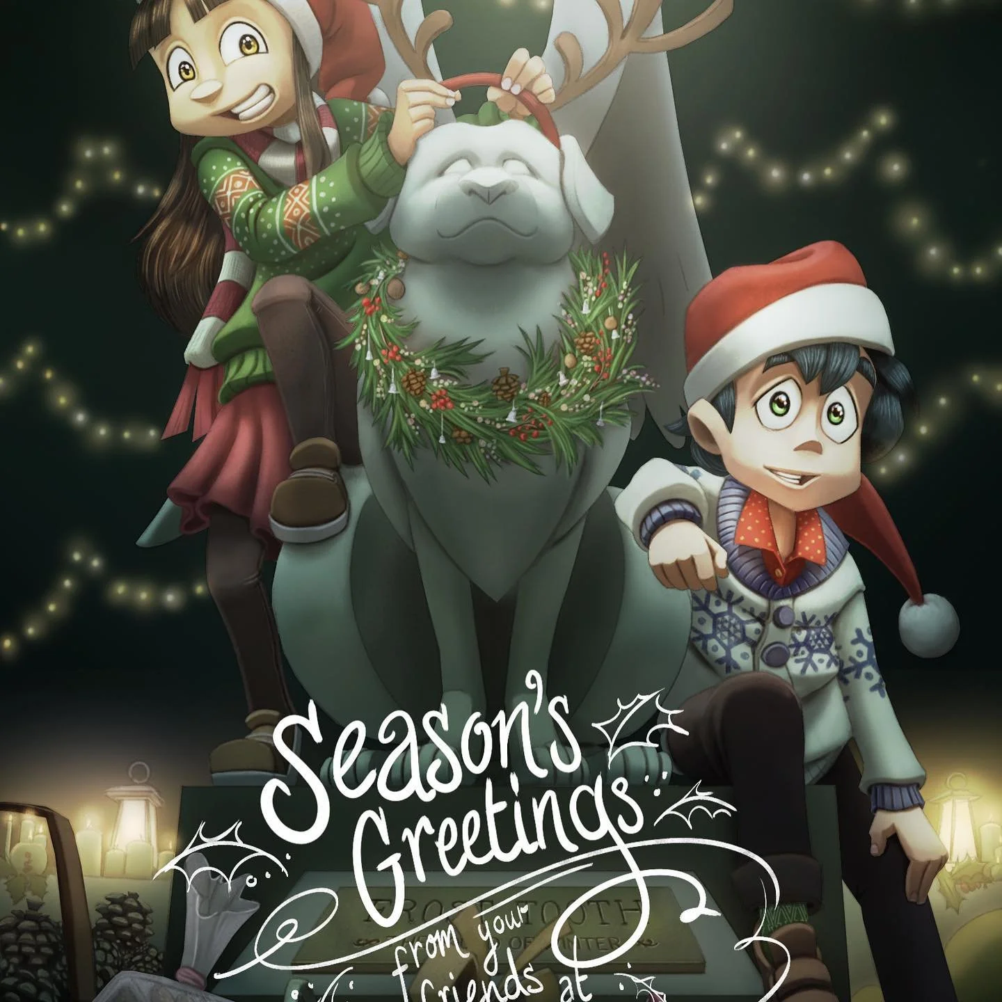 Phew. Tools down for the year. Safe holidays, everyone! Here&rsquo;s a little bit of Xmas artwork with the kids of Tangled Pines. #illustration #digitalpainting #xmas2020