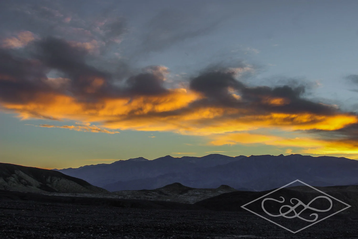 Mountain Silhouette Sunset
