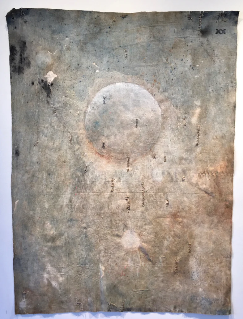In ballast to the white sea, mixed media on canvas, 51 x 38 inches