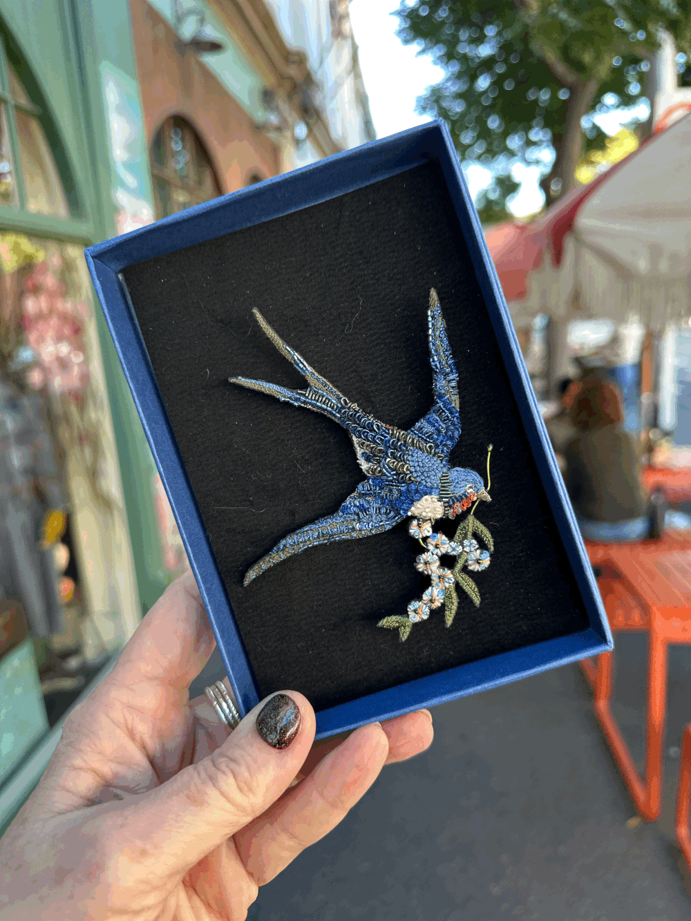 Trovelore　刺繍ブローチFLYING SWALLOW (TRB012) Trovelore 刺繍ブローチFLYING SWALLOW (TRB012) Trovelore