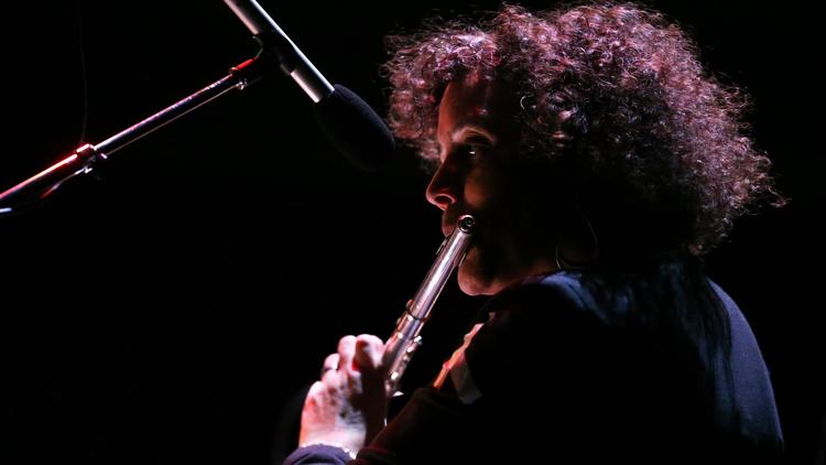 Flutist Nicole Mitchell performs at the MCA Chicago on Saturday, May 2, 2015. (Chris Sweda / Chicago Tribune )