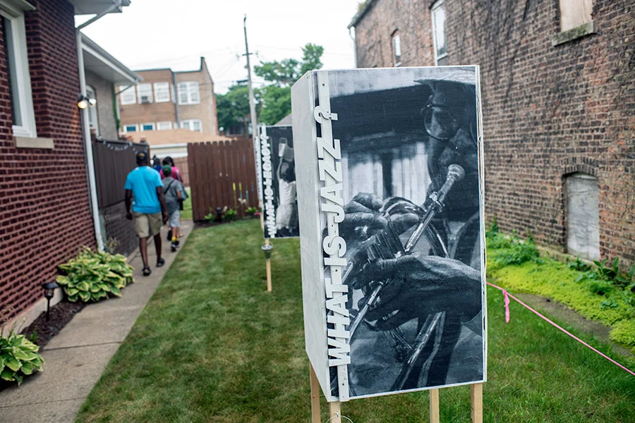 In the late 1950s, ’60s and ’70s, residents of Chicago’s South Side neighborhoods would spend Sunday afternoons gathered in alleyways to listen to live music from local and visiting jazz musicians jamming together. On July 14, a one-day event reignited that tradition to bring the neighborhood together again.