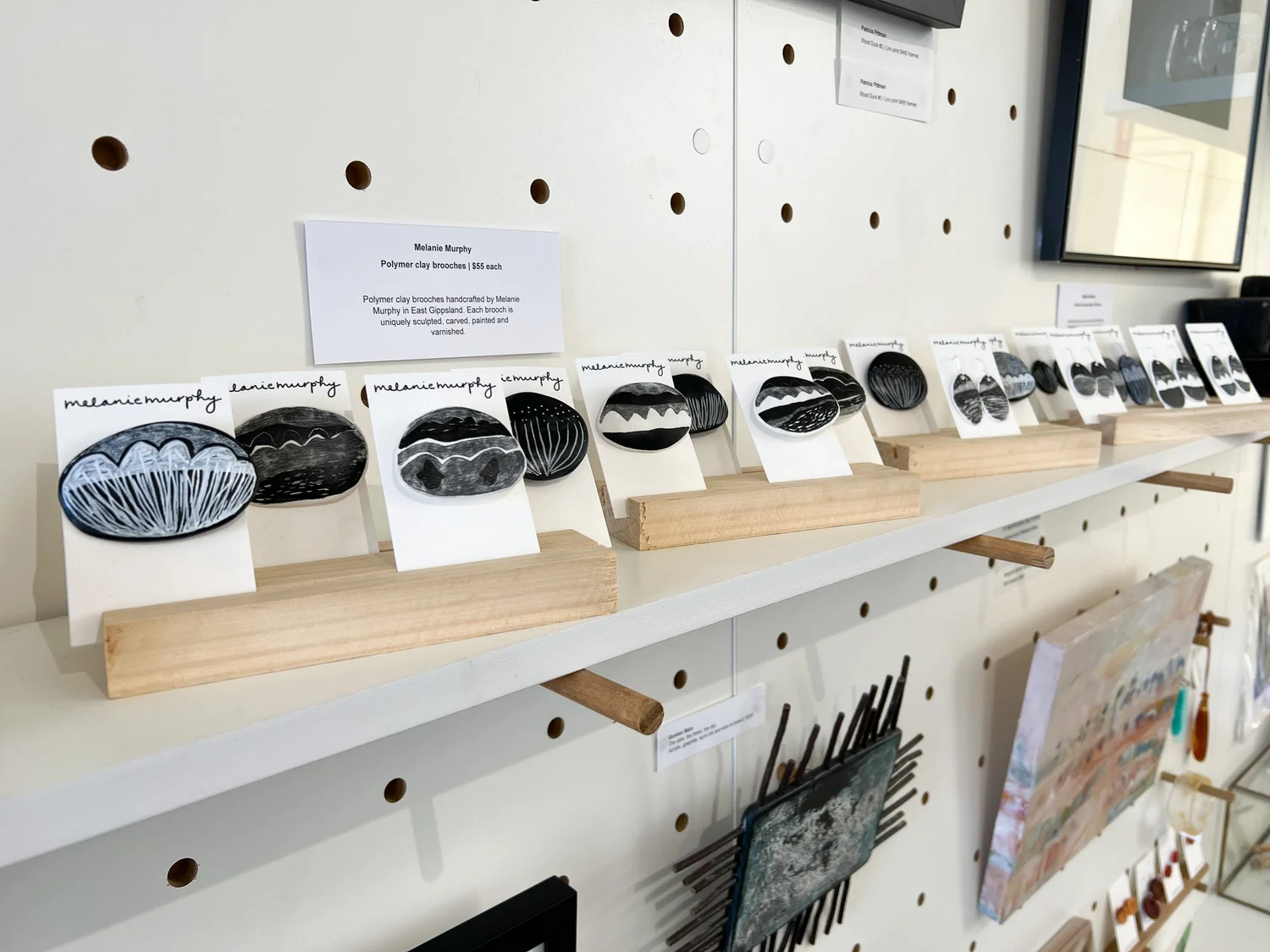 Polymer Clay Brooches and Pins made in East Gippsland, Victoria