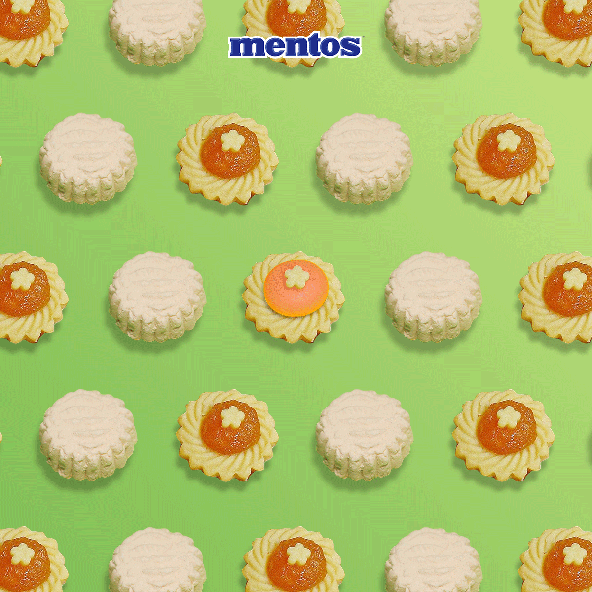 It’s raining kuehs this Hari Raya! Can you spot the Mentos in them?&nbsp;#SelamatHariRaya — Creative Directors: Maurice Wee, Nikhil Panjwani Art Director: Rai Rahim Copywriter: Sheryl Teo