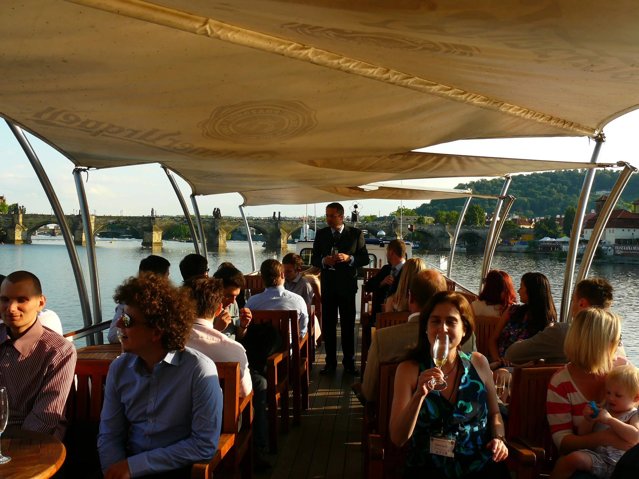 Welcome party on the boat 