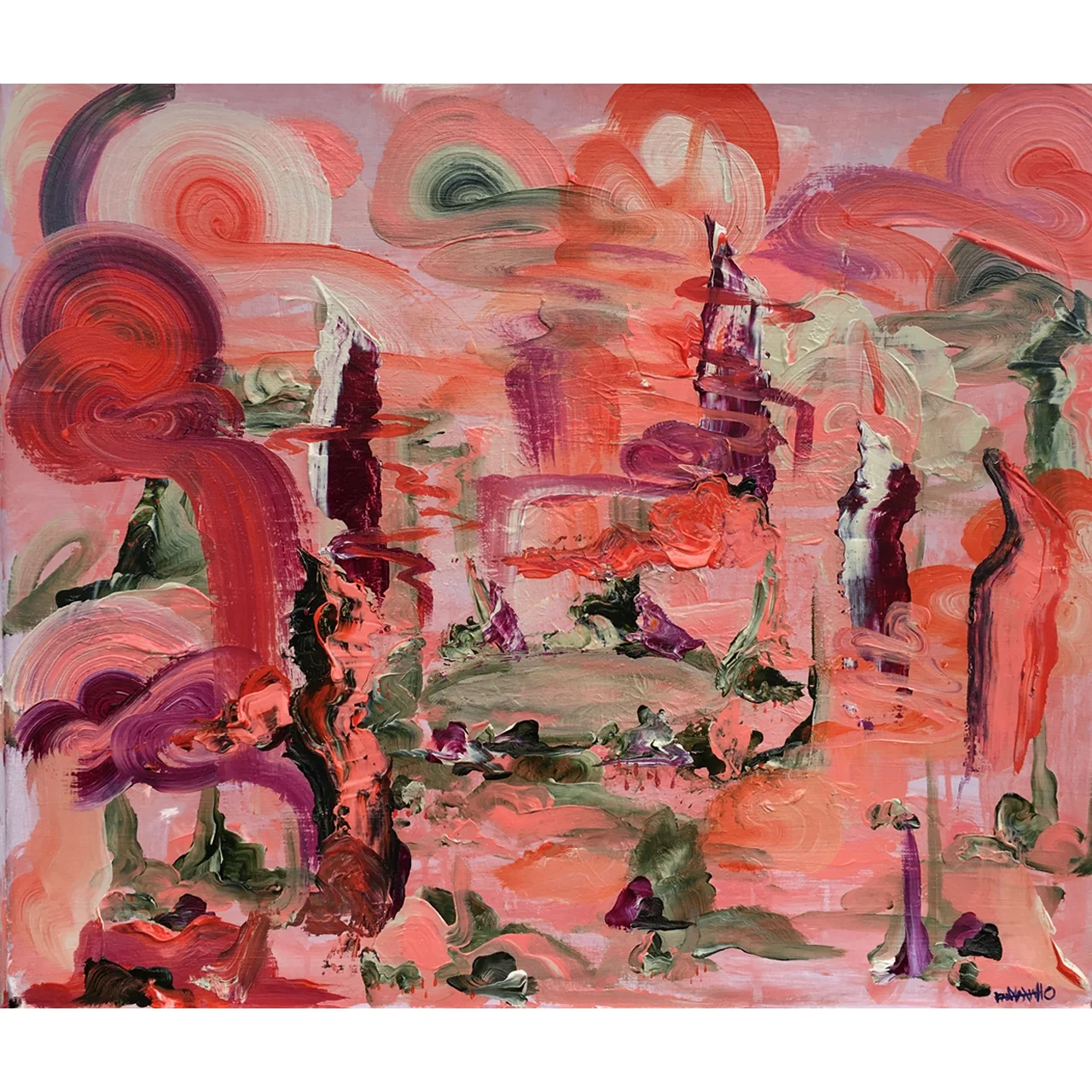 Play Dough Mud Swamp - Acrylic on Board